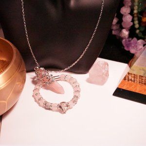 Rose quartz bracelet set